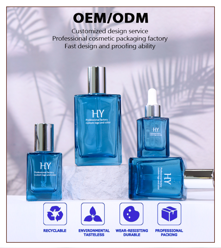 100ML,50ML,30ML,20ML Cosmetic Essence Bottle manufacture