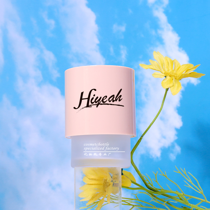 30ml Pink - toned Frosted Beauty Pump Bottle