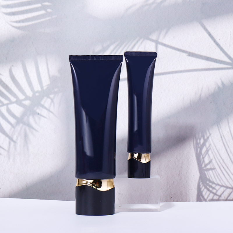 100/40ml Navy Blue + Black - Gold Cap! Beauty and Skincare Hose Packaging