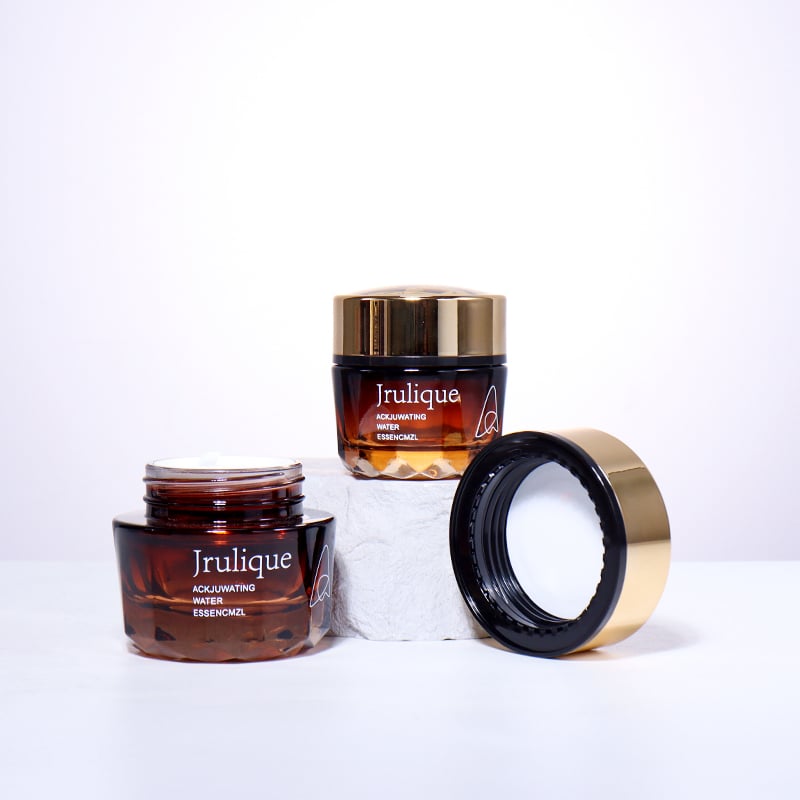 50G/30G Luxury Glass Jars for Skincare Empty Glass Cosmetic Jar Skin Care
