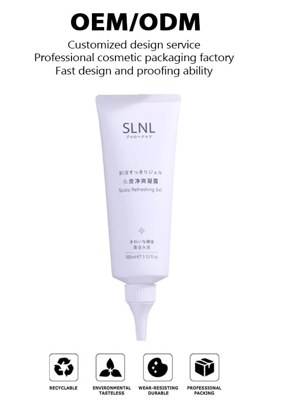 100ML White Sharp-Nozzle Scalp Care Hose, Minimalist Design Highlights Skincare Style details