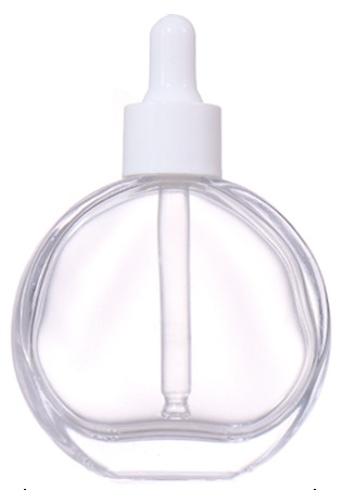 60ML Transparent Spherical Serum Bottle, White Dropper with Pink Liquid Emits Dreamy Charm details