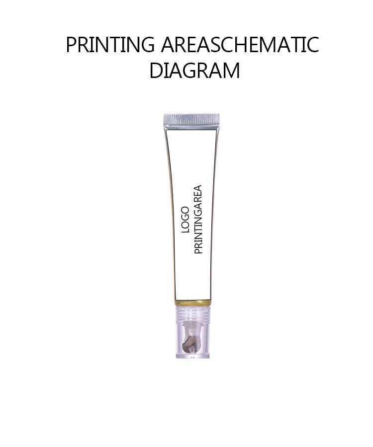 20ml Eye Cream Hose Packaging, Transparent/Gold Cap Shows Texture details