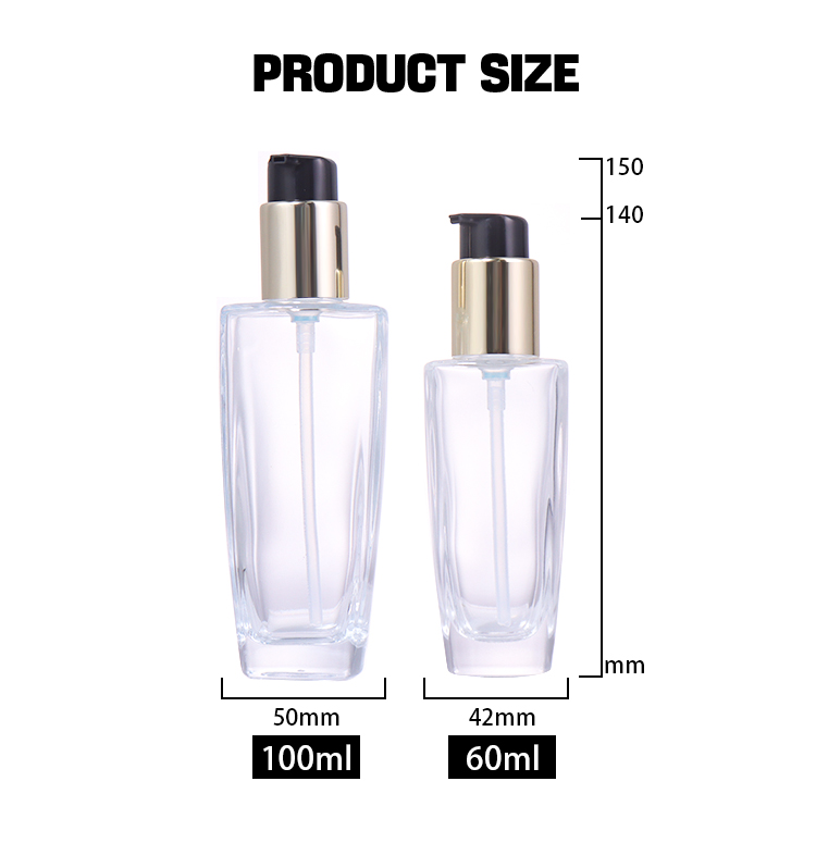 100ML,60ML Cosmetic Essence Bottle supplier