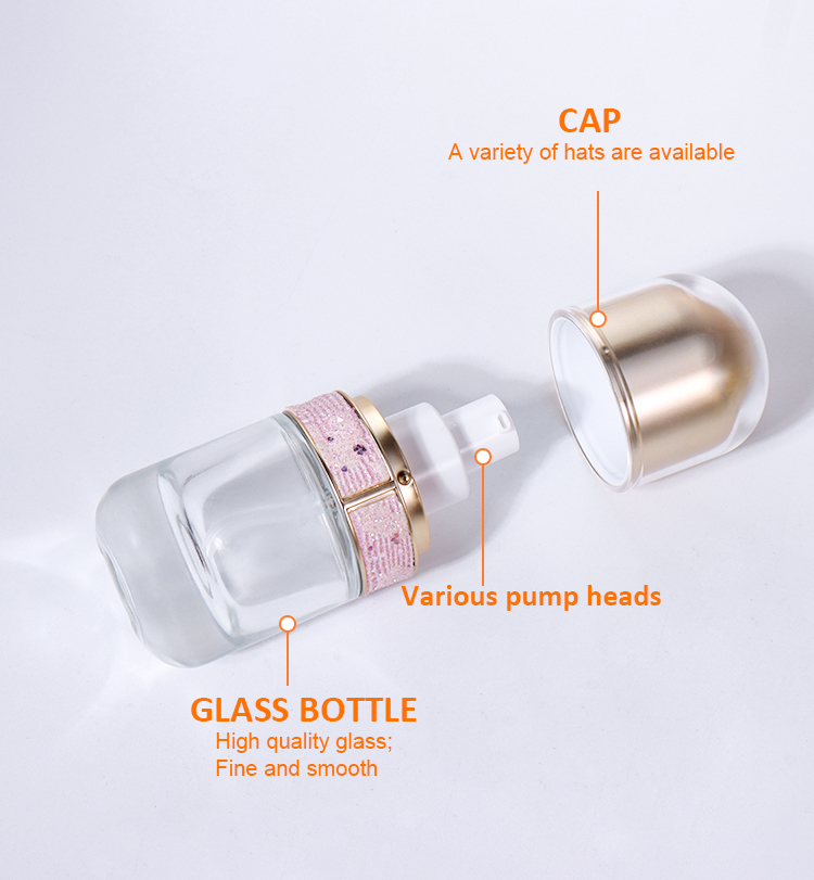 30ML Capsule - Shaped Transparent Lotion Bottle, Colorful Lid Decorations Show Exquisite Charm details