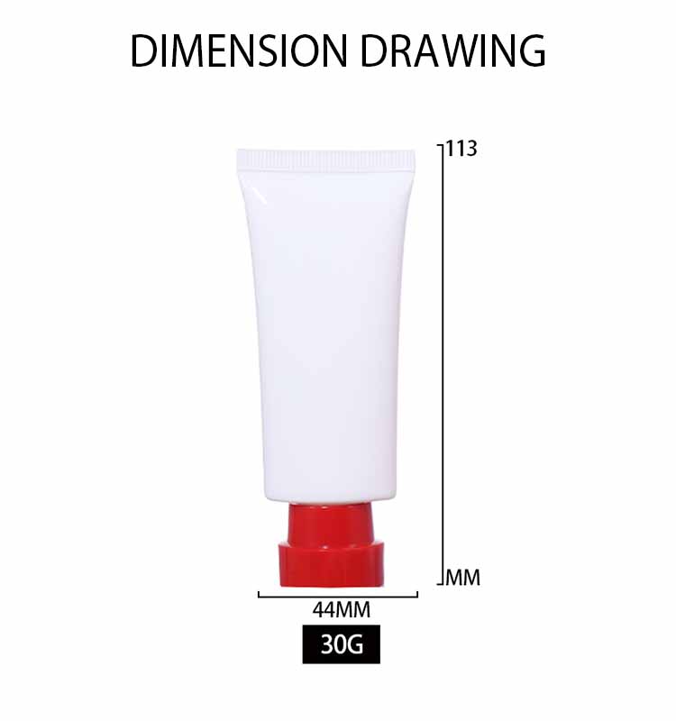 30ml Simple White Skincare Hose, Red Cap Adds Vitality and Charm factory
