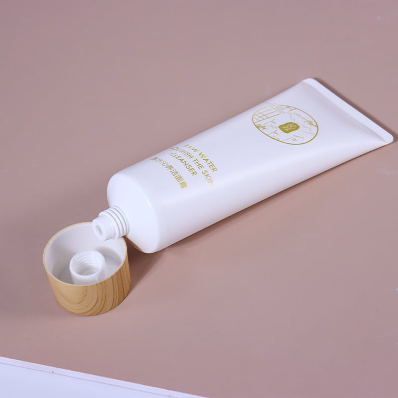 120ML Pure White Facial Cleansing Cream Hose, Wood - Grain Screw Cap Shows Natural Texture supplier