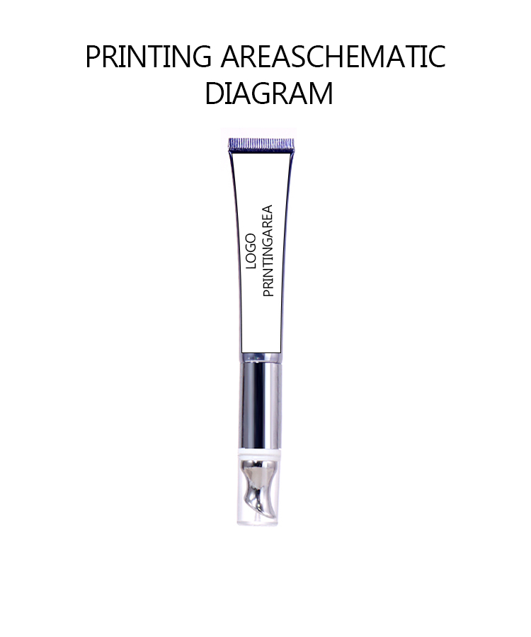 20ml Navy Blue + Silver - Transparent Cap! Eye Cream Hose Packaging with Roller Ball details