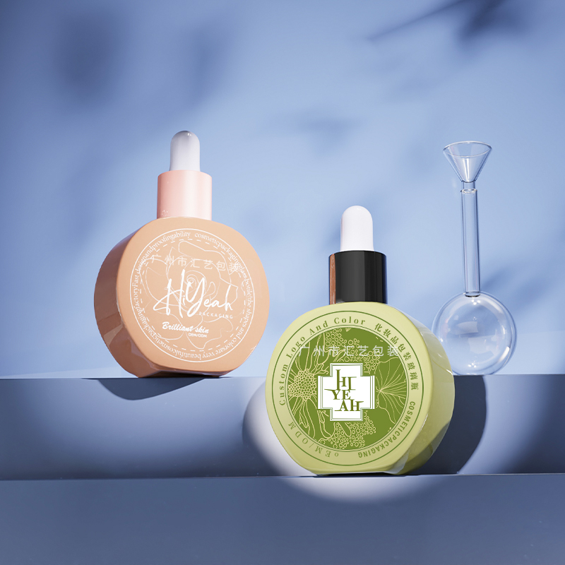 60ml Spherical Colorful Dropper Serum Bottle, Fashionable Design Shows Exquisite Texture