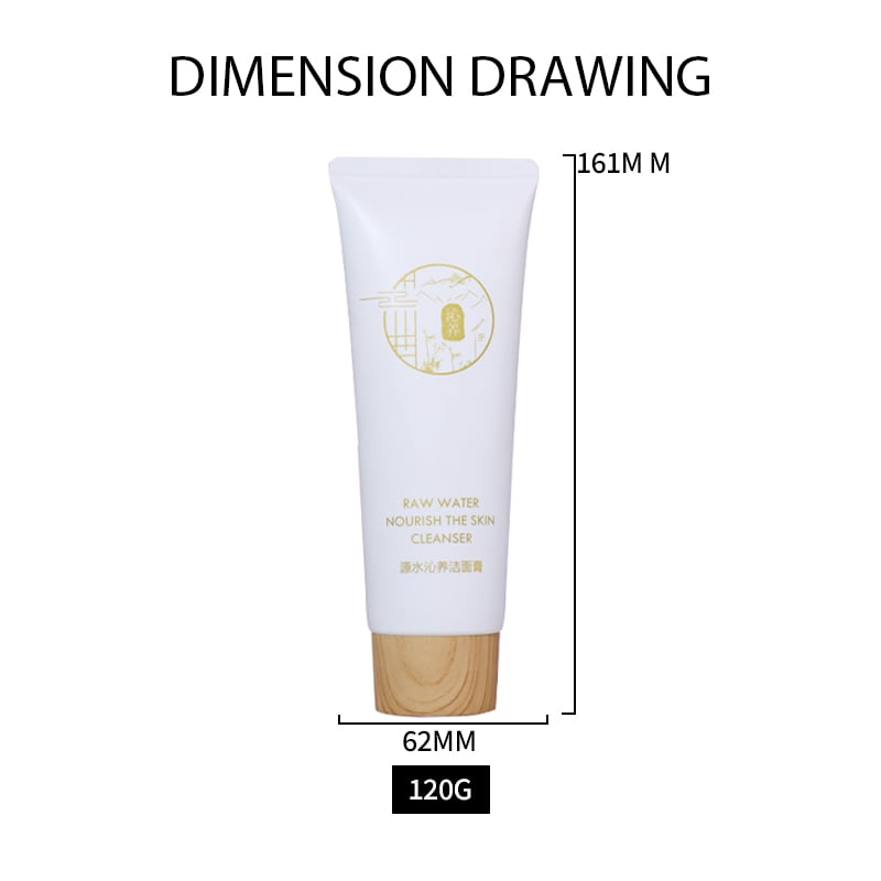 120ML Pure White Facial Cleansing Cream Hose, Wood - Grain Screw Cap Shows Natural Texture manufacture