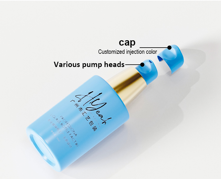 50ml Colorful Press Serum / Lotion Bottle, Minimalist Design Shows Fashionable Style supplier