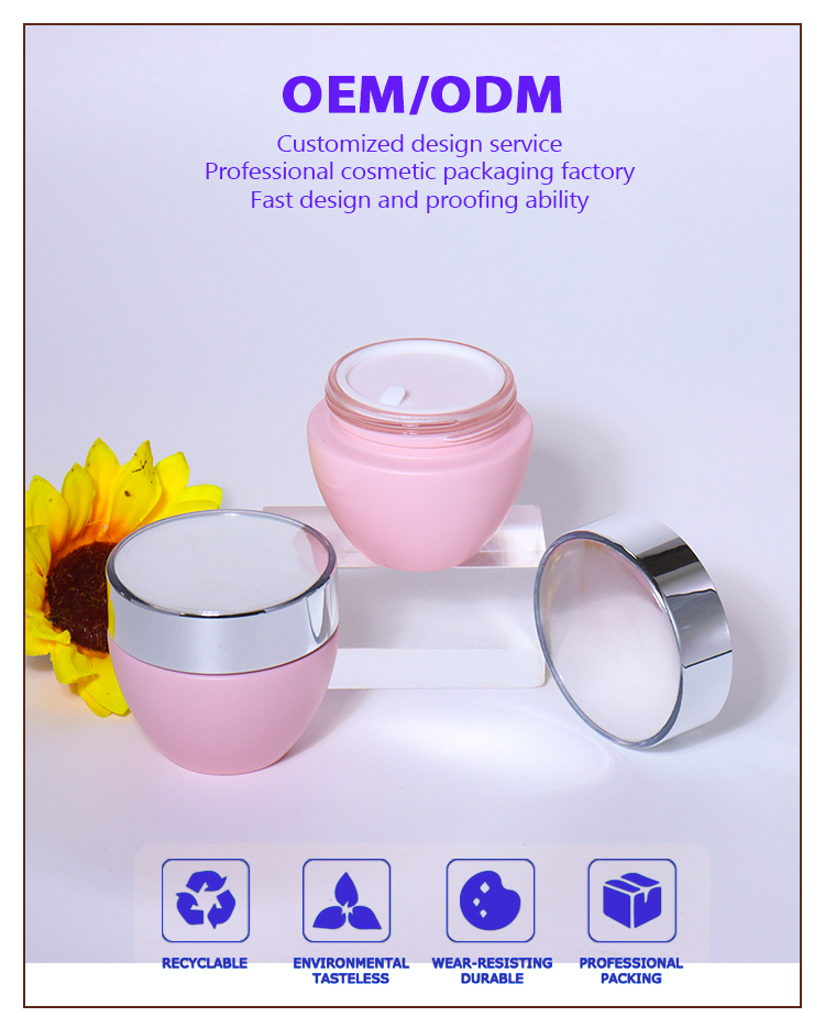 50G Luxury Glass Jars for Skincare Empty Glass Cosmetic Jar Skin Care supplier