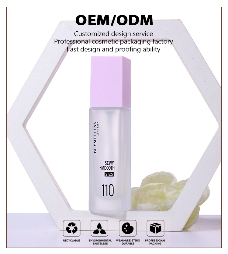 30ml Frosted Bottle Body + Pink Cap! Fresh Beauty and Skincare Packaging manufacture