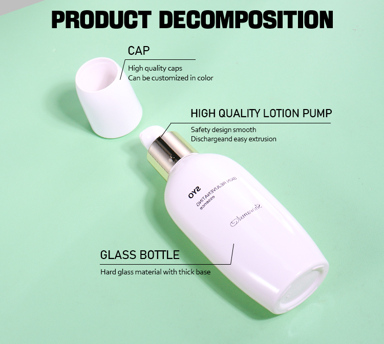 120ML, 100ML, 50ML, 30ML, 50G, 30G Pure White Beauty Bottle Set factory