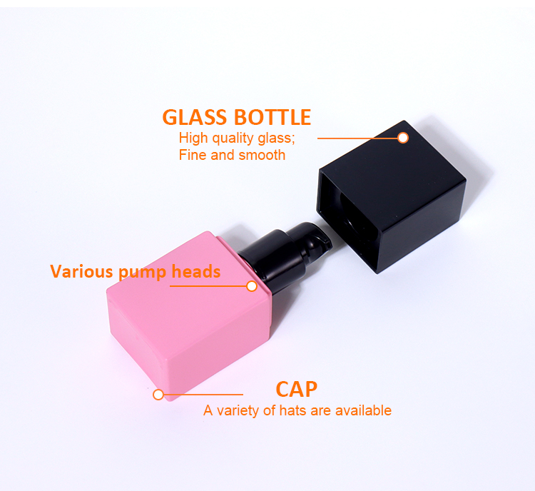 The lotion bottles, spray bottles in 50ML, 30ML, 20ML details