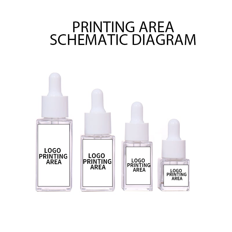 30ml/20ml/10ml/5ml Transparent Square Dropper Beauty Bottle, Minimalist Design Shows Pure Style factory