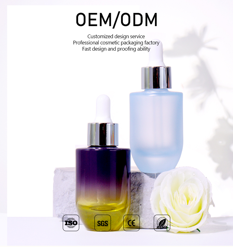 40ML Exquisite Dropper Beauty Bottle, Gradient and Frosted Textures Highlight Luxury supplier