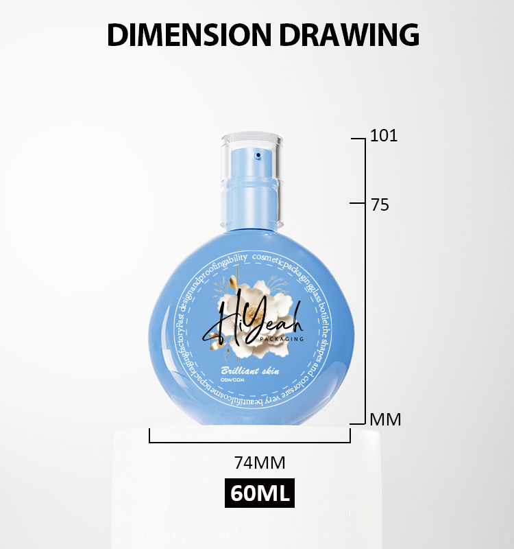 60ML Contrast - colored Irregular - shaped Lotion Pump Bottle supplier