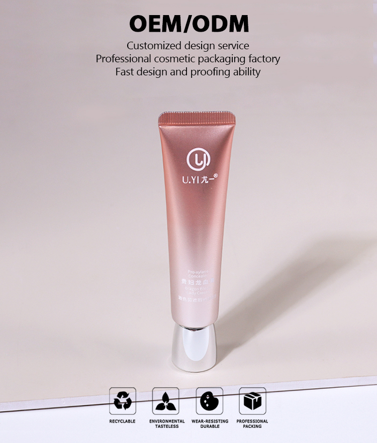 20ml! Rose Gold Hose Packaging, Silver Cap Makes It More Exquisite manufacture
