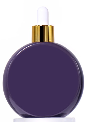 60ml Deep Purple Flat Round Dropper Essential Oil Bottle, Showing Luxury Texture factory