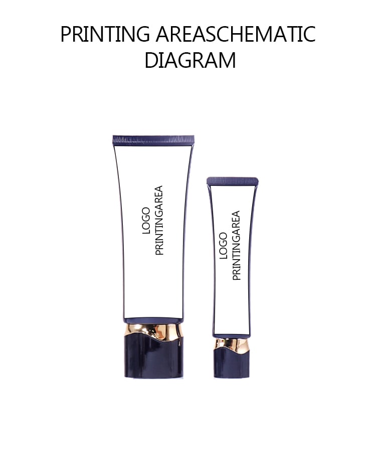 100/40ml Navy Blue + Black - Gold Cap! Beauty and Skincare Hose Packaging details