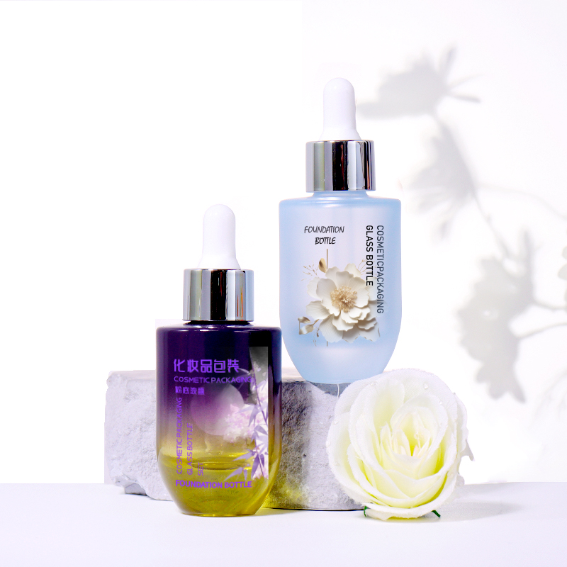 40ML Exquisite Dropper Beauty Bottle, Gradient and Frosted Textures Highlight Luxury
