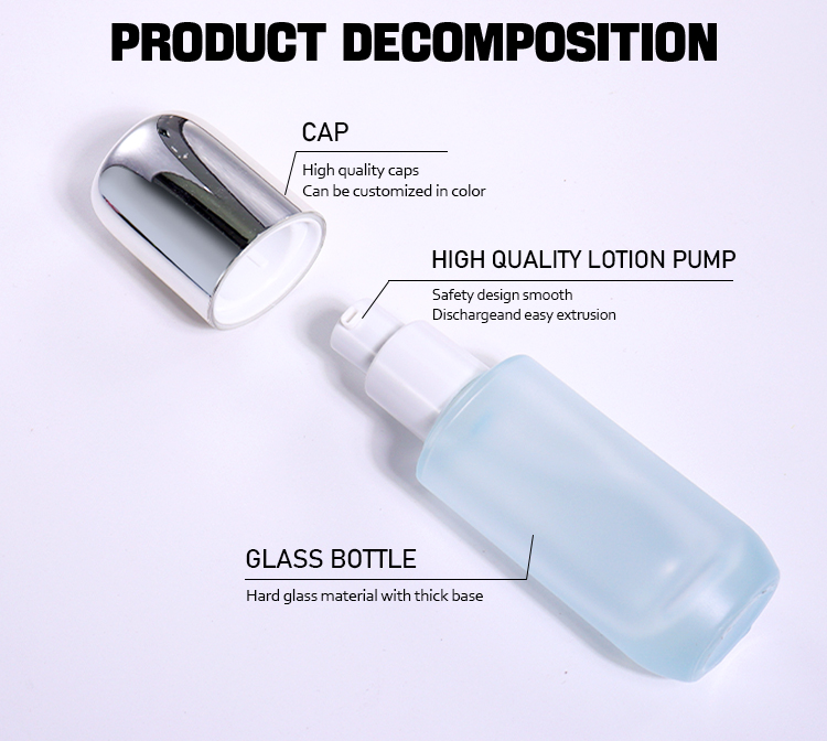 120ML, 100ML, 40ML, 50G Silver - Cap Frosted Beauty Bottle Set factory