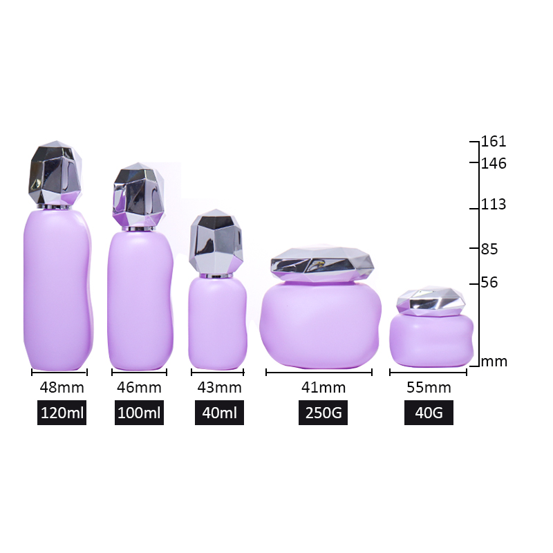 120ML, 110ML, 40ML, emulsion bottles, spray bottles, and 250G,40G cream jars details