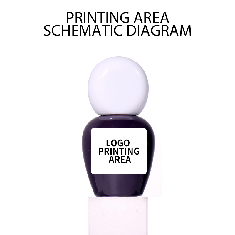 30ml Beauty Bottle with Dark Purple Body and White Spherical Cap factory