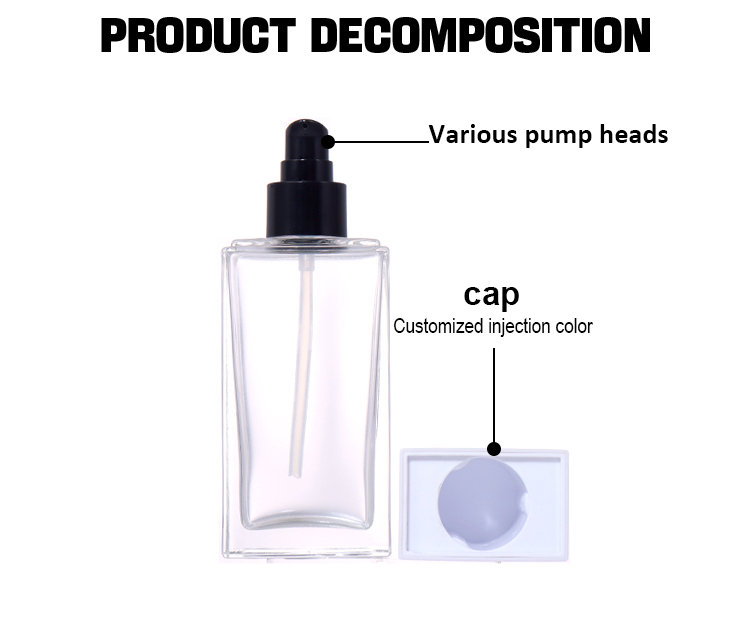 150ML Transparent Square Lotion Bottle, Minimalist Design Shows Modern Style supplier