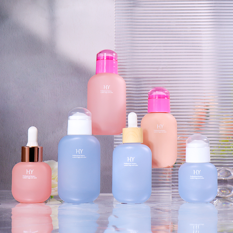 50ml and 20ml macaron - colored essential oil bottles
