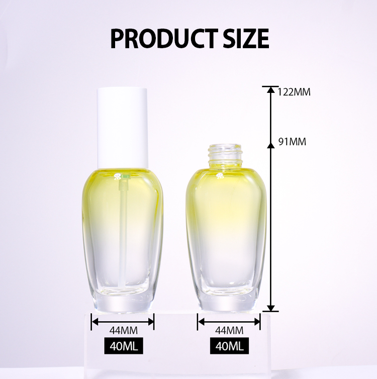 40ml Gradient Yellow - White Beauty Bottle details