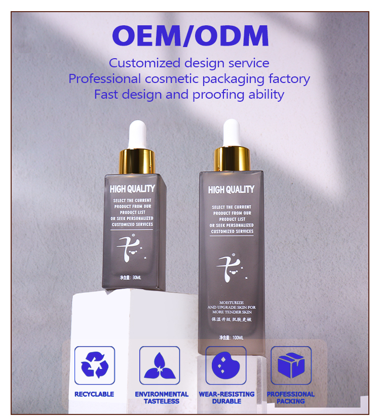 100ML,30ML Cosmetic Essence Bottle factory