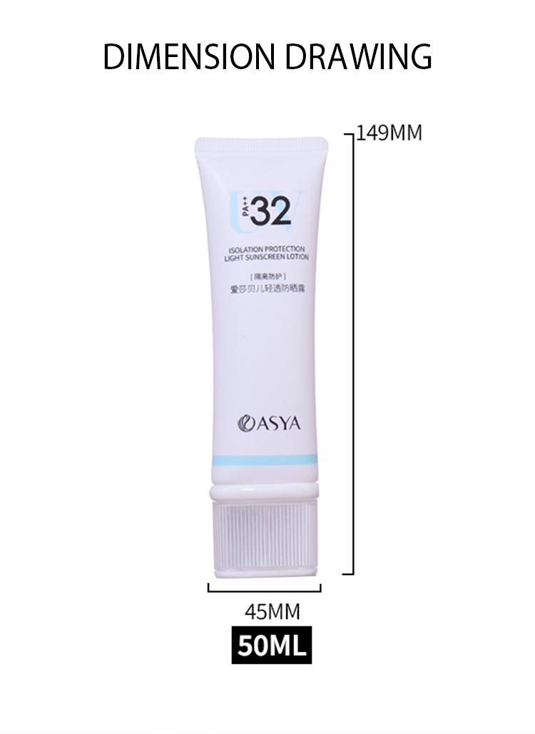 50ml Pure White Hose with White - Blue Color Matching Shows Fresh Charm details