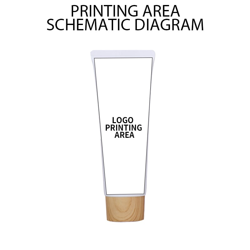 120ML Pure White Facial Cleansing Cream Hose, Wood - Grain Screw Cap Shows Natural Texture supplier