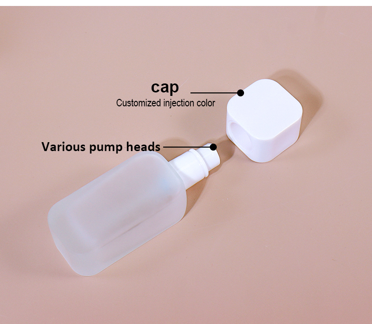 50G, 30G Transparent White Square Beauty Jar, Square Shape Shows Exquisite Charm factory