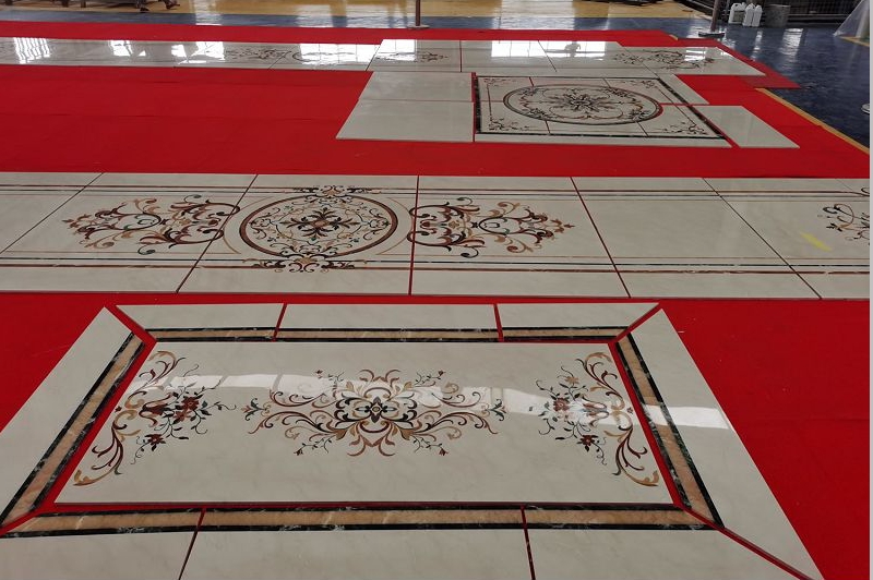 Italy Royal Botticino Water jet Floor Medallion Tiles supplier