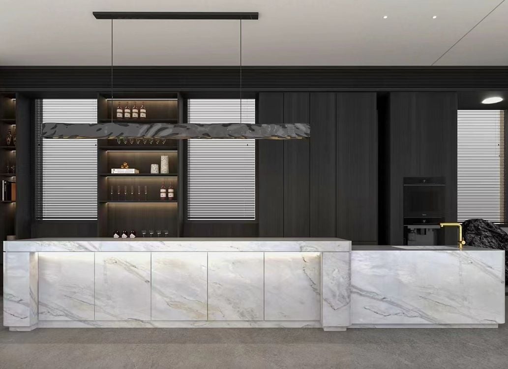Natural Galaxy White Marble Slabs for Kitchen Countertops