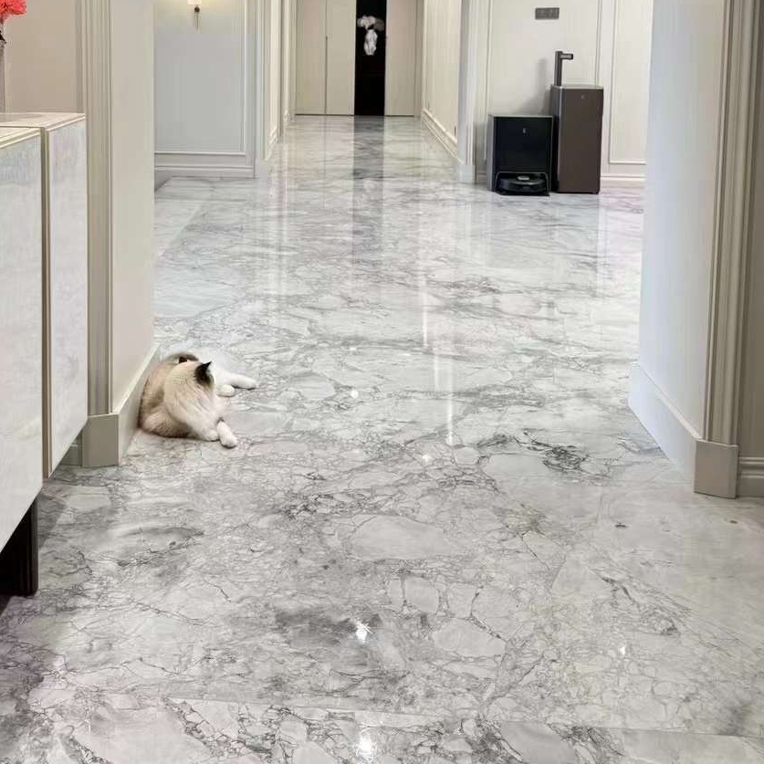 panda white marble bathtub-5