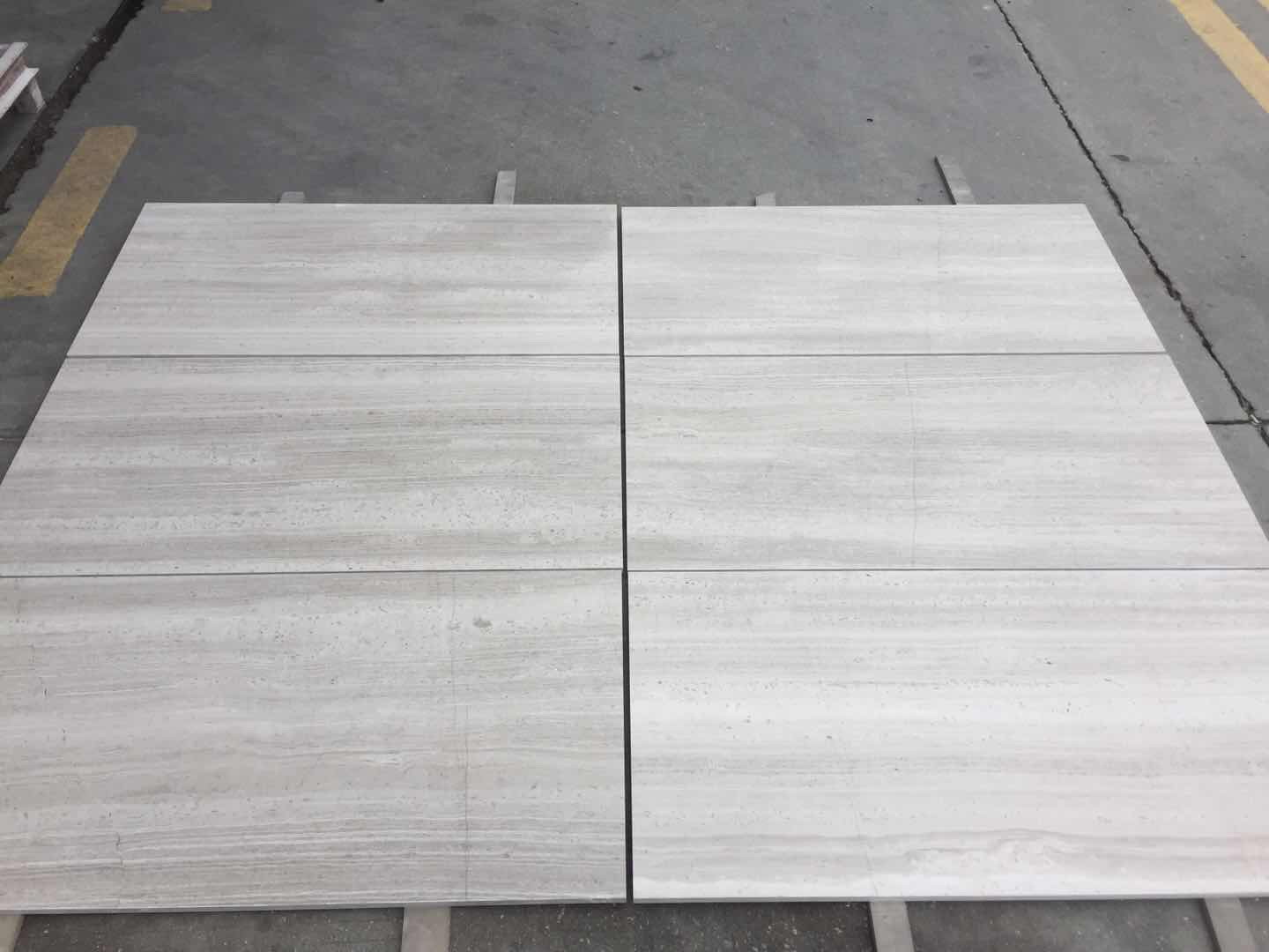 White Wood Grain Marble Cut to Size Tile details