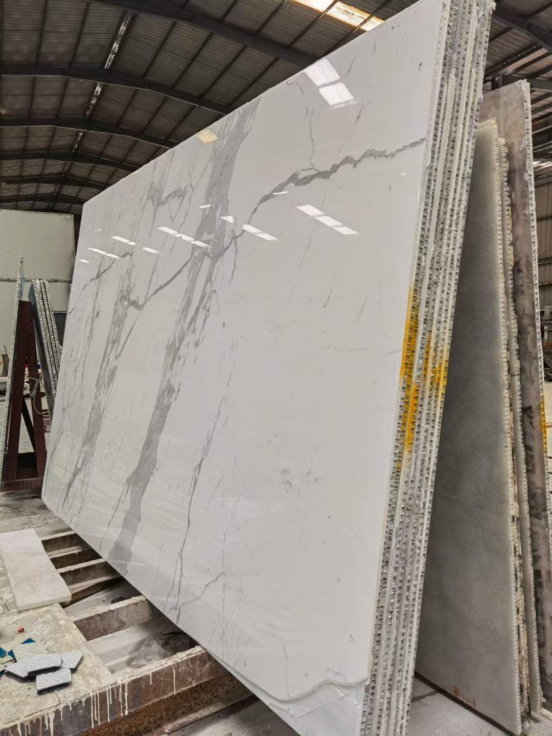 Natural Calacatta White Marble Wall Cladding Composite Aluminium Honeycomb Panel factory