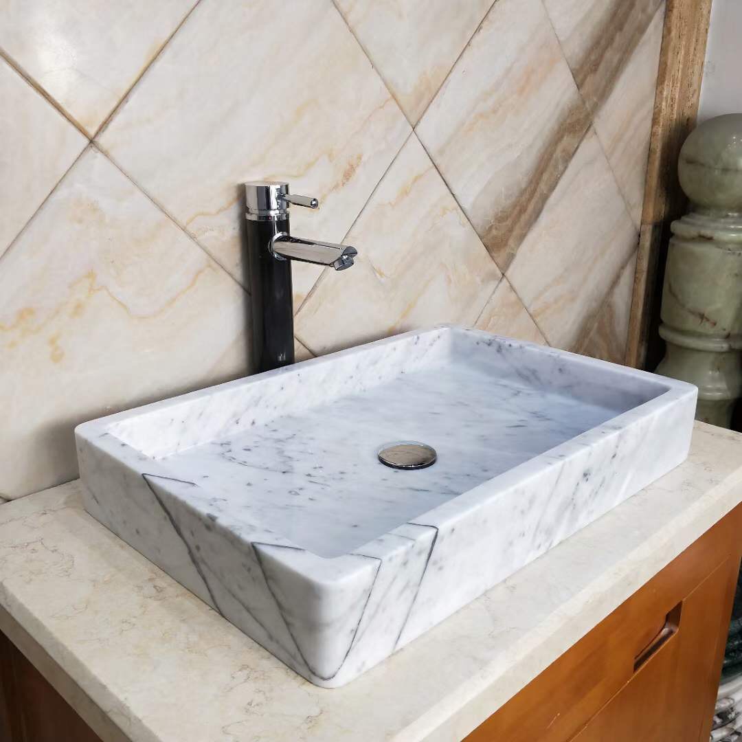 Carrara White Marble Wash Basin factory