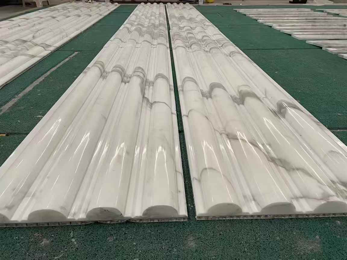 Natural Calacatta White Marble Wall Cladding Composite Aluminium Honeycomb Panel factory