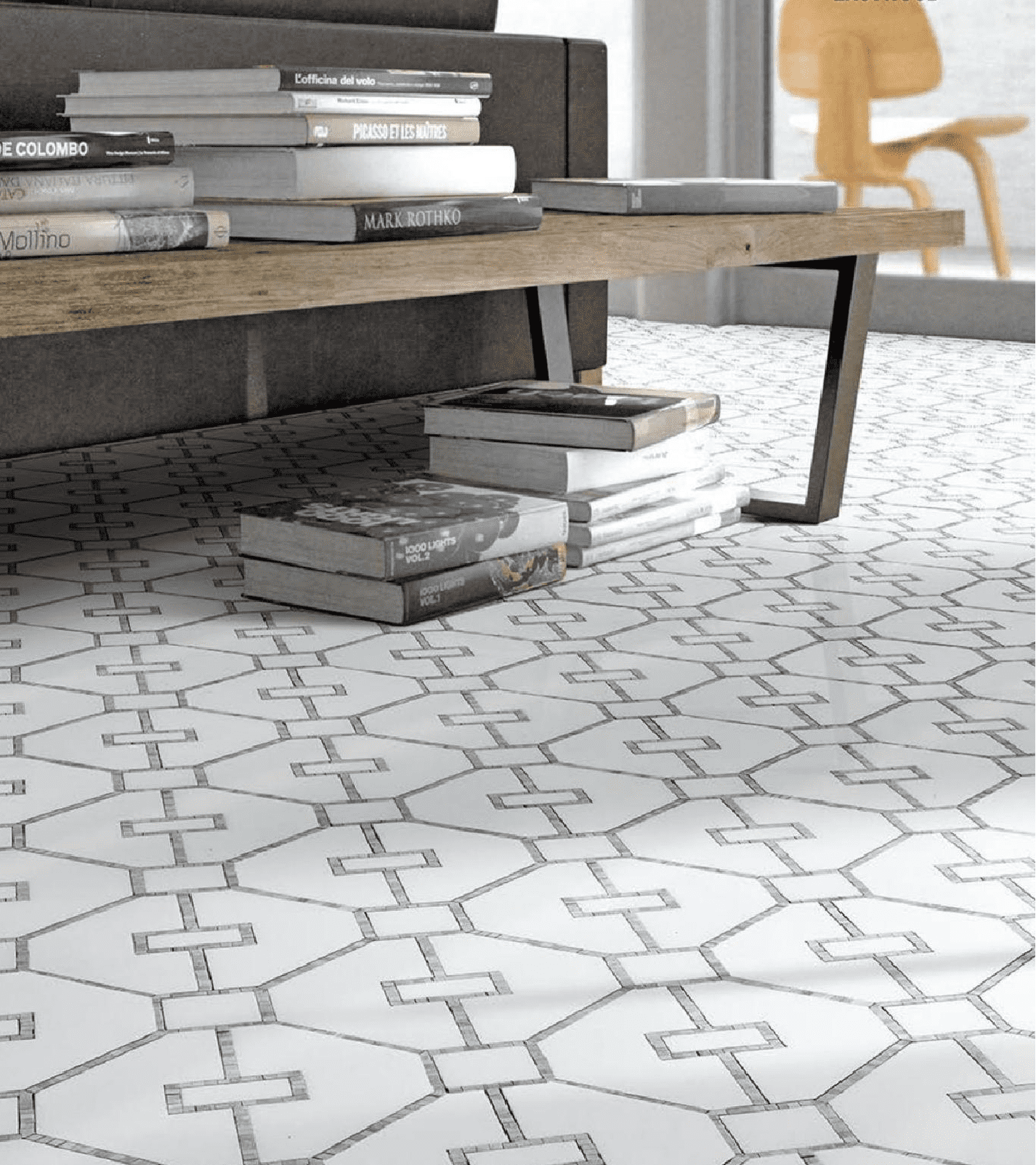 bianco carrara honed herringbone mosaic-1