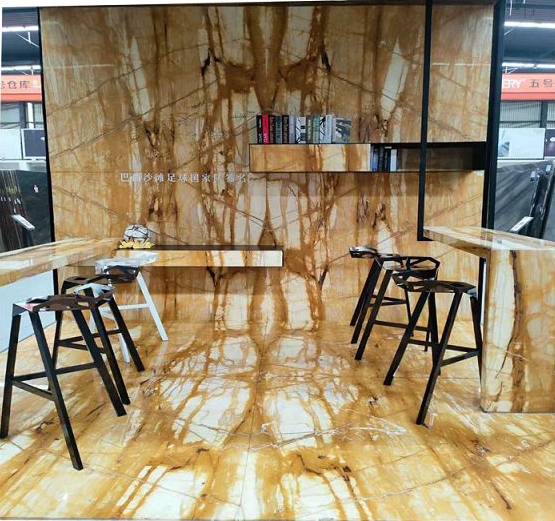 Gold Marble Giallo Siena Marble Floor Tiles for Interior Decoration manufacture
