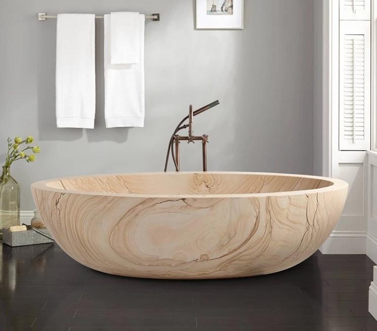 Modern Marble Bathtub details