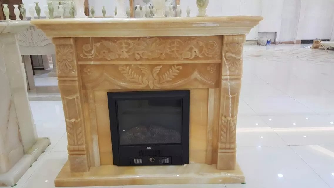 White Marble Fireplace Manufacturer factory