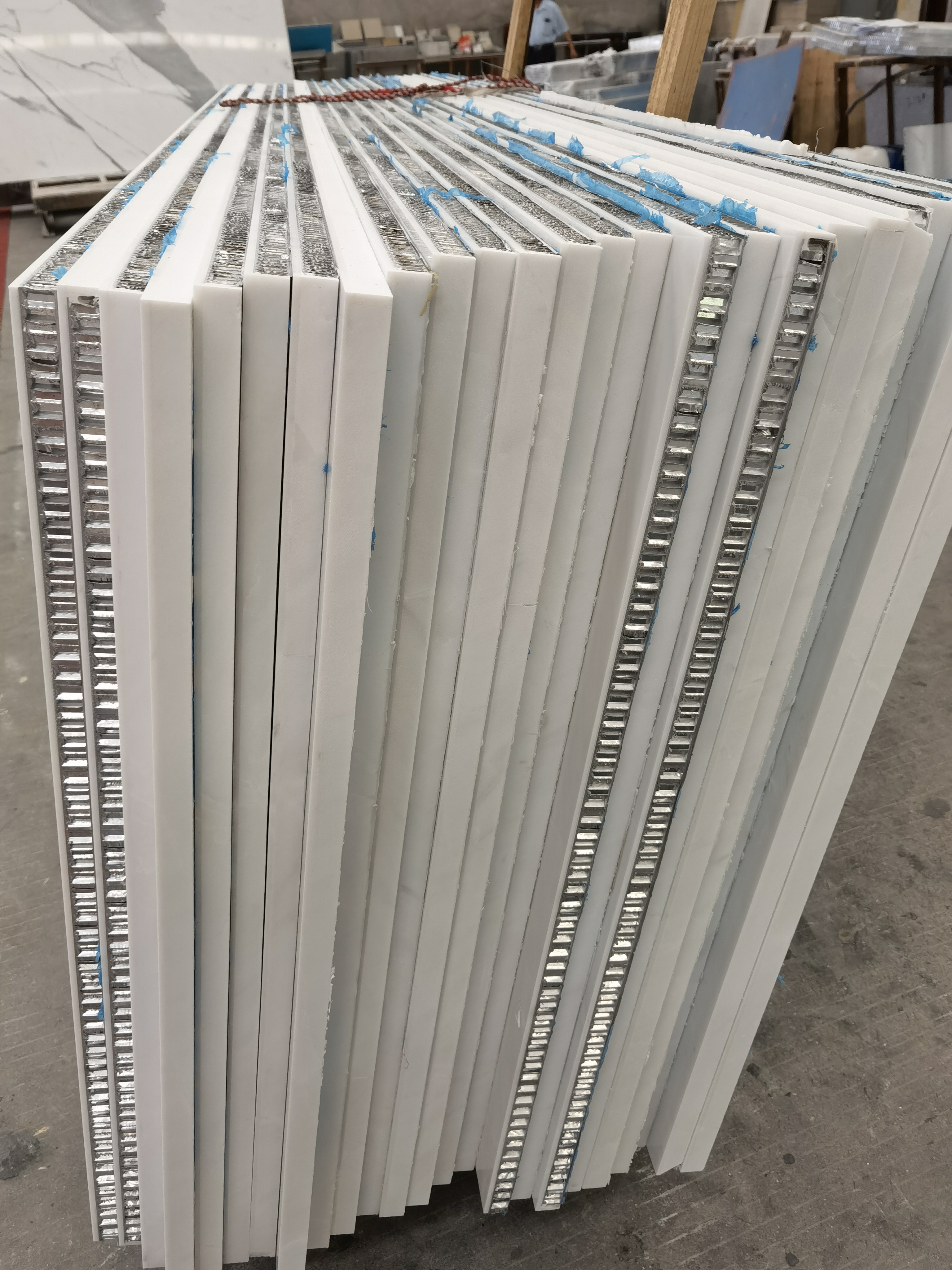 Natural Calacatta White Marble Wall Cladding Composite Aluminium Honeycomb Panel factory