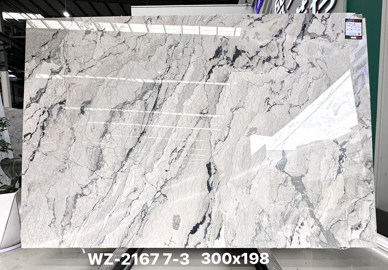 Natural Camouflage White marble wall and floor tiles factory