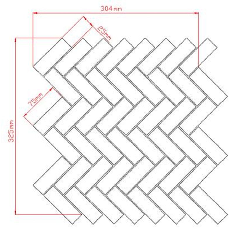 Iceberg Beaty Herringbone Honed White Marble Mosaic factory